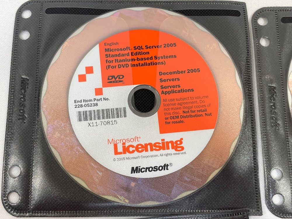 Microsoft SQL Server 2005 for DVD Installations Windows PC 6-Disc Set Software