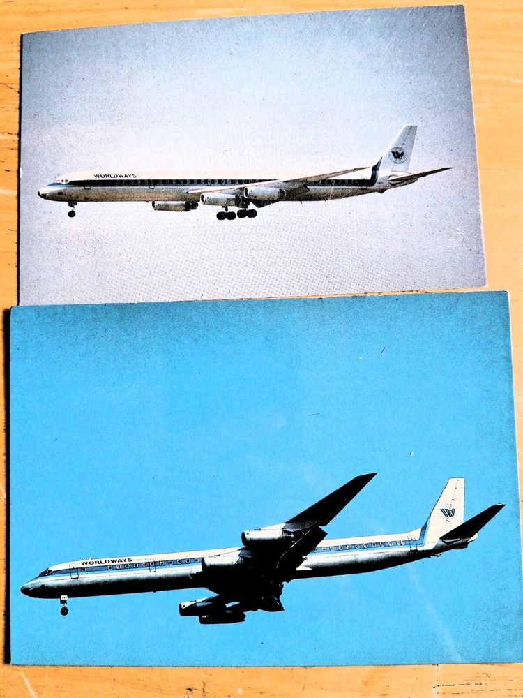 WORLDWAYS CANADA Postcards 2 Douglas DC-8-63
