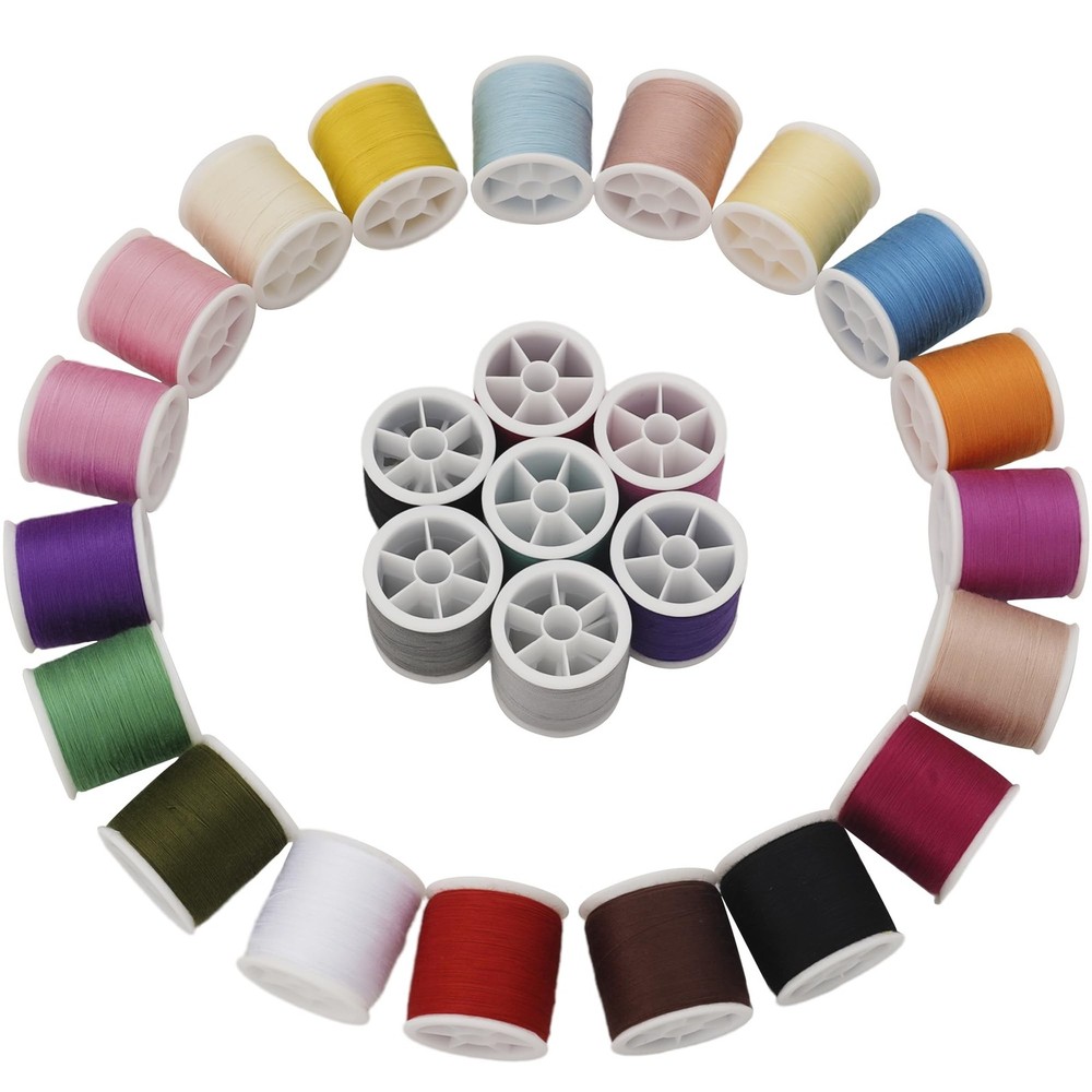 56 Spools Sewing Thread Kit for Hand and Machine Use Colorful Polyester Set