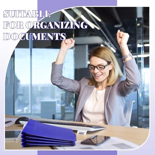 Pcs Classification Folders Letter Size, 1 Divider Pressboard File 36 Purple