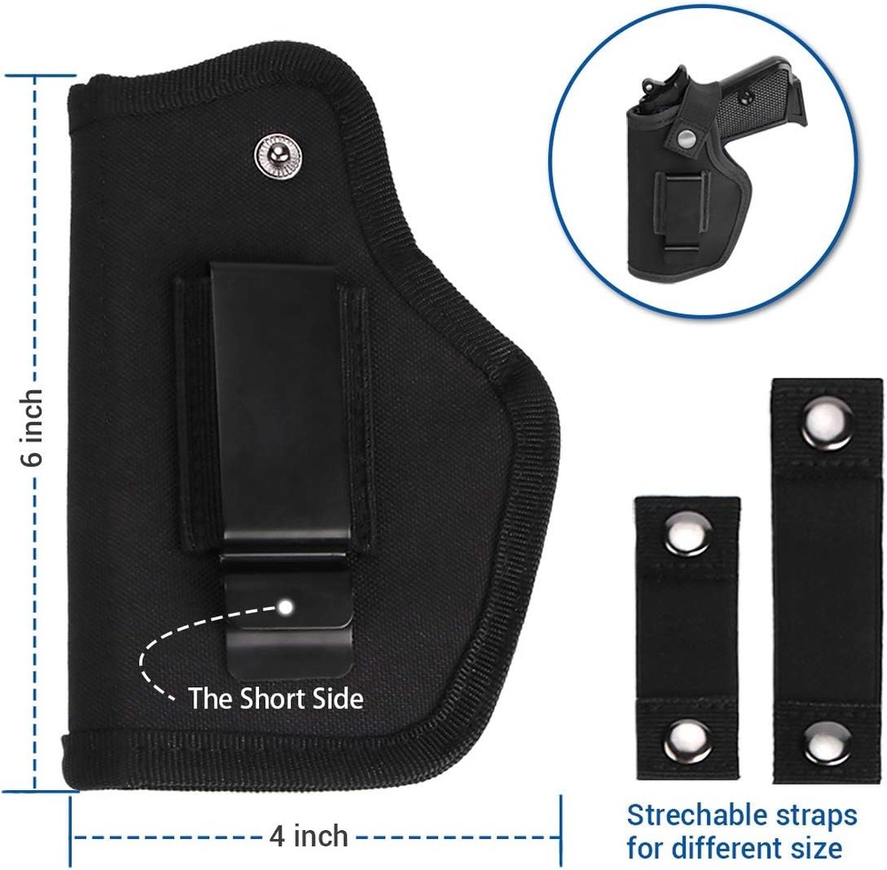 2 Pack Gun Holsters for Concealed Carry, Universal Inside Black & Green