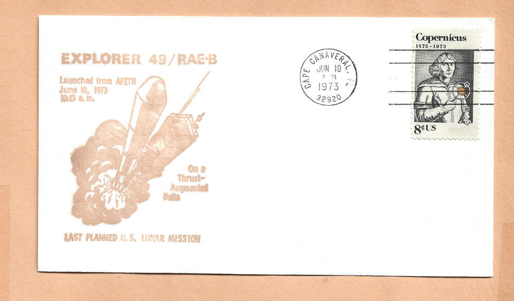 EXPLORER 49 / RAE-B LAUNCH JUN 10,1973 CAPE  SPACE COVER