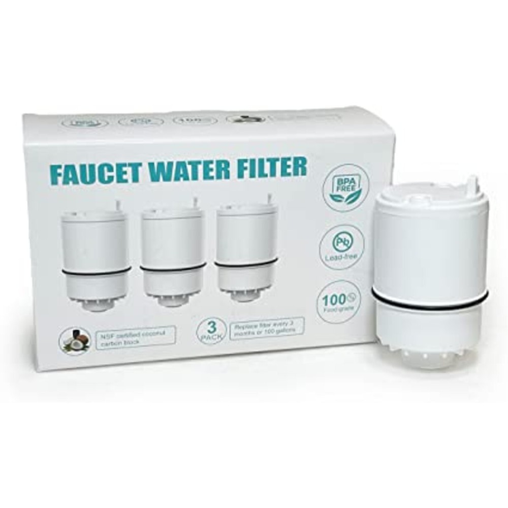 Nispira Water Filter Compatible with PUR Faucet Filtration Systems RF3375 3 Pk