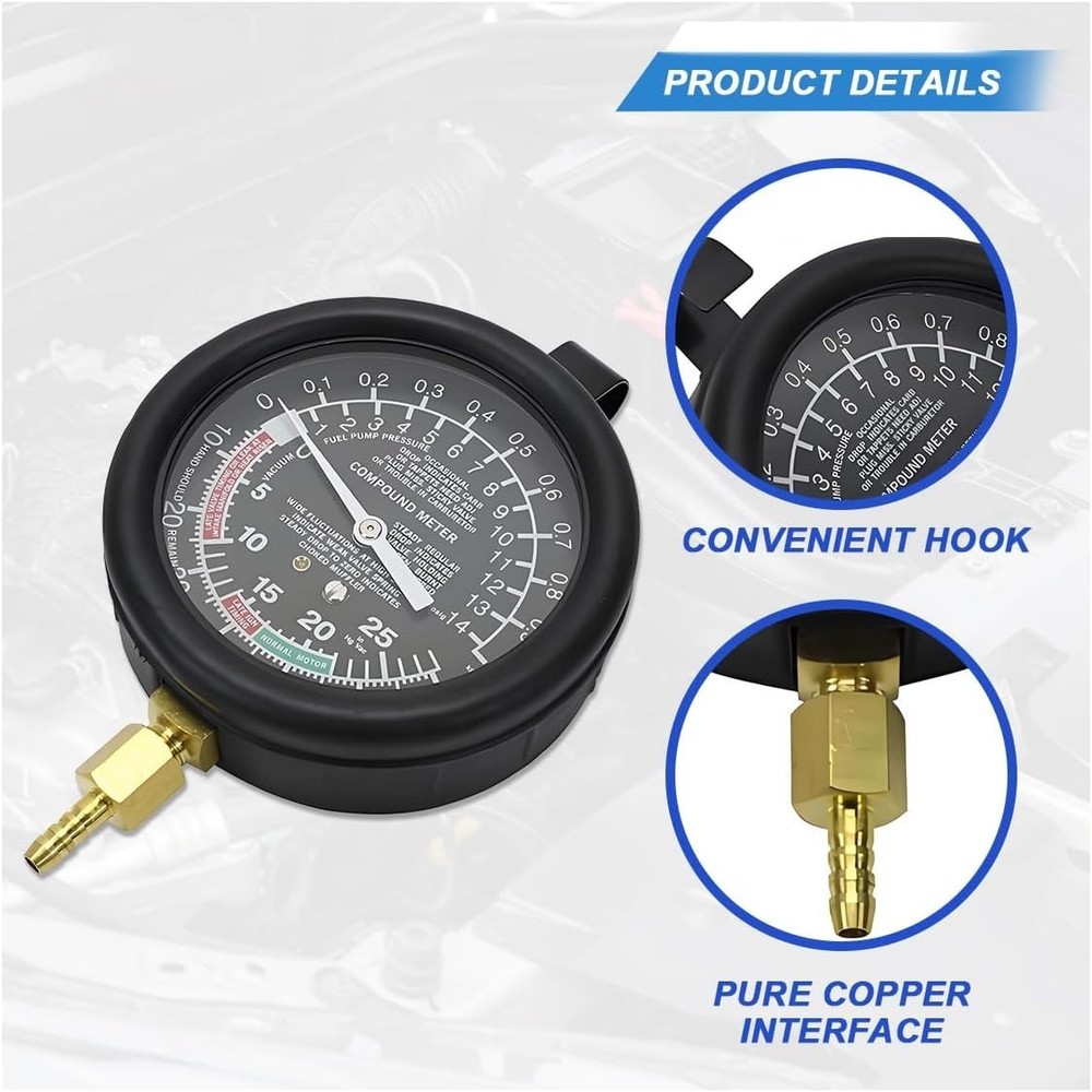 Comprehensive Pressure Testing Kit with Durable Case for Automotive Maintenance