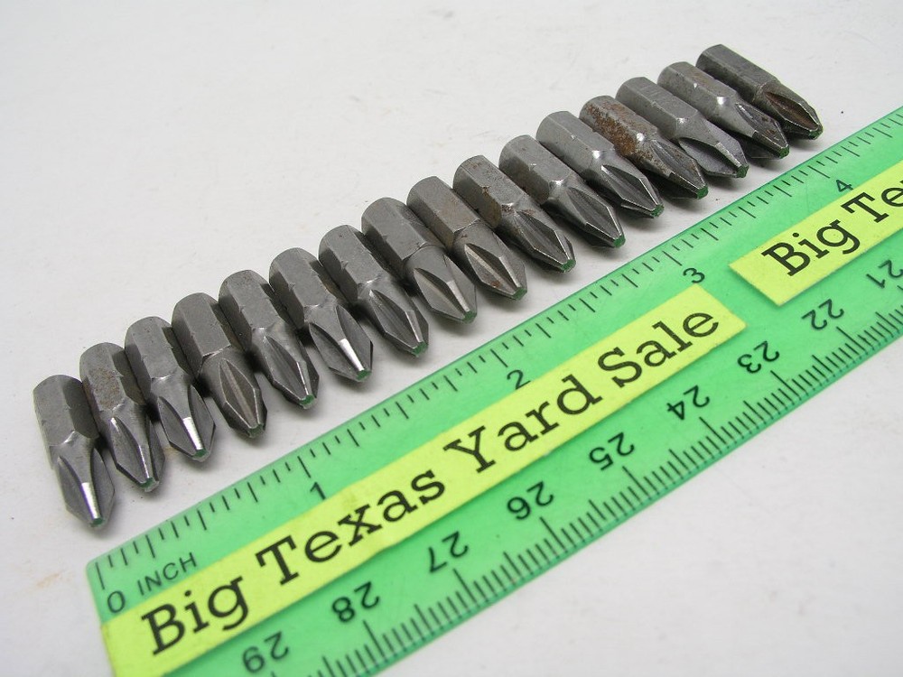 16pc 1/4" Hex Drive #2 Phillips Bit Lot