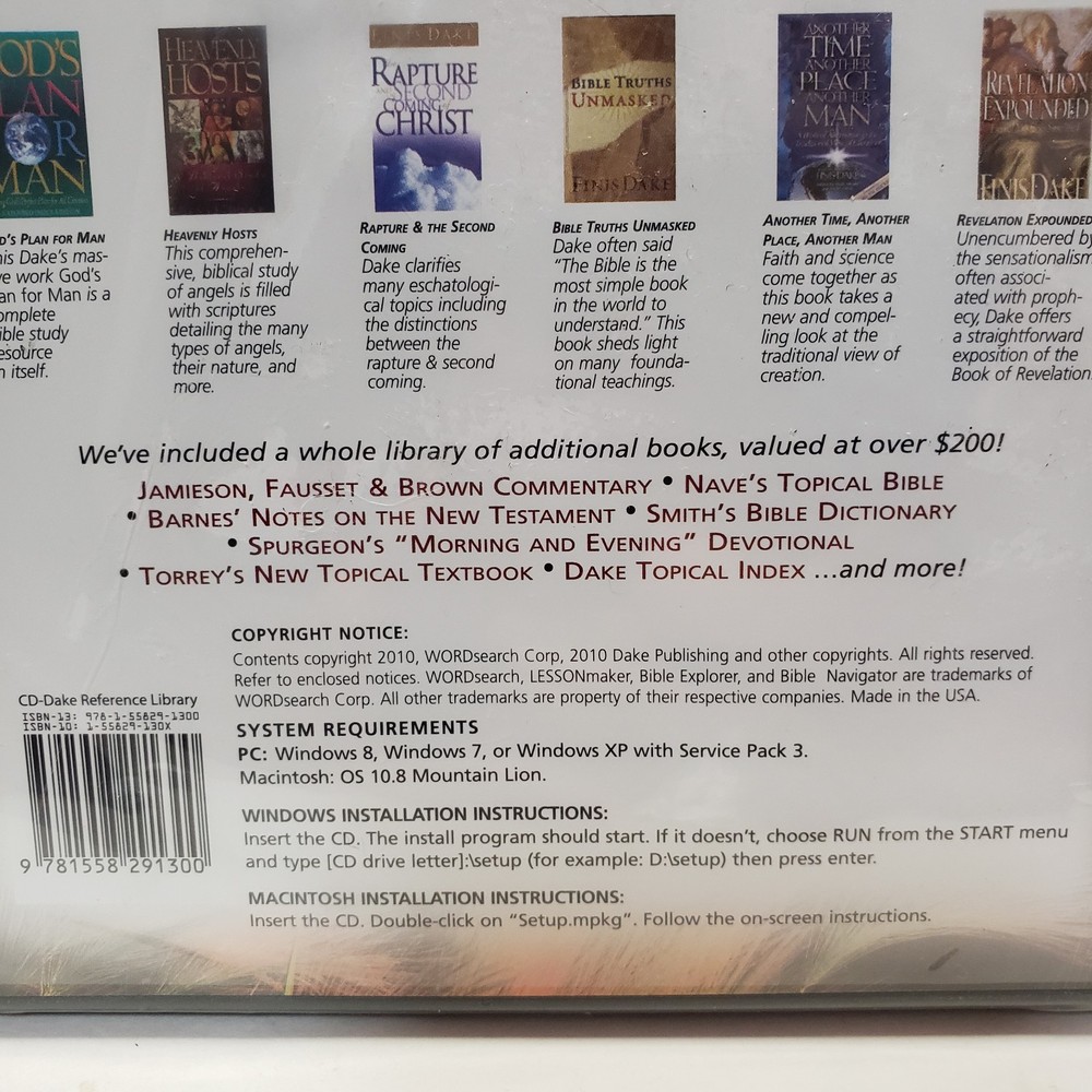 The Dake Reference Library CD-ROM Version Word Search Christianity Bible