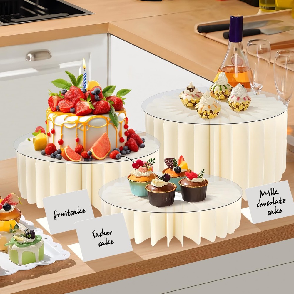 Buffet Risers Food Risers for Buffet Table Acrylic Risers Display Stands Tall...
