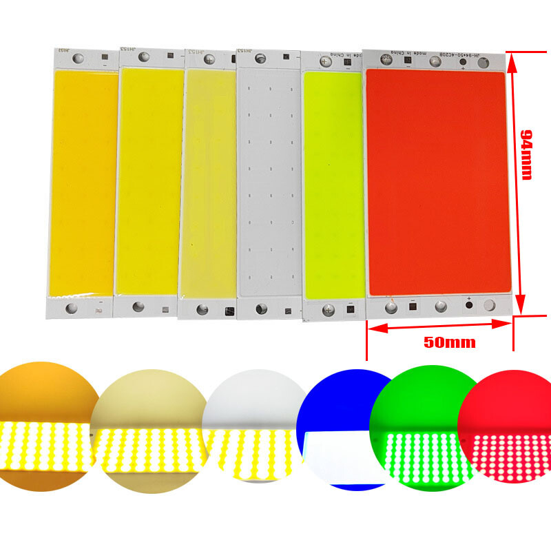 Blue/white Warm/White/Red/Green/Natural White LED Light Chip 20W COB DC 12V