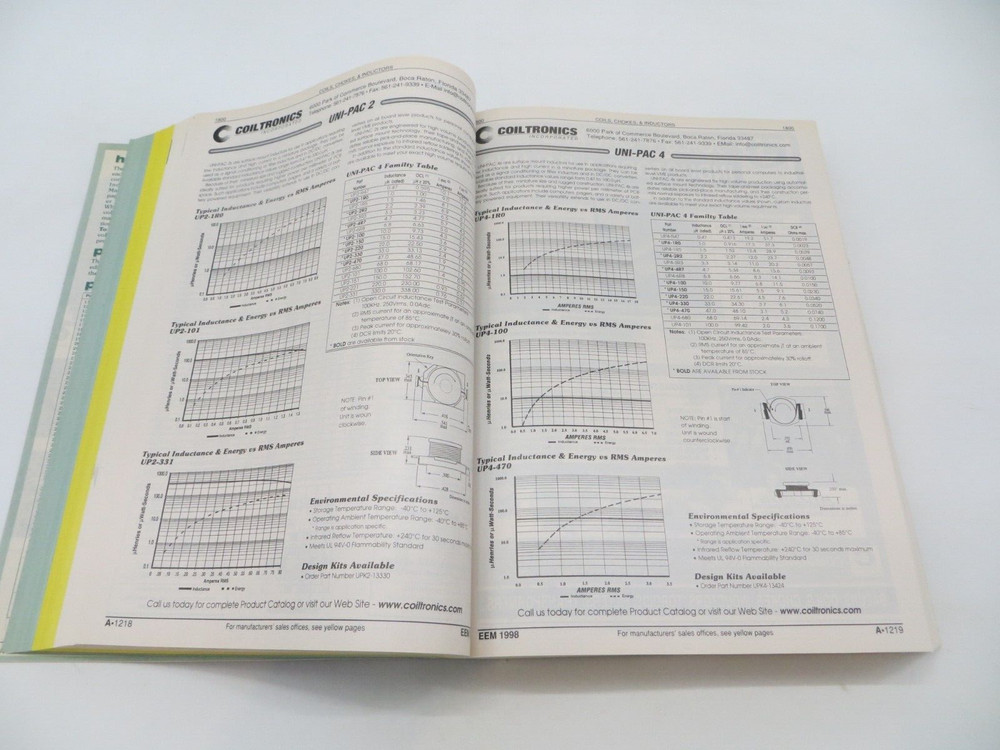 EEM 98 Electronic Engineers Master Catalog Volume A Electronic Components -