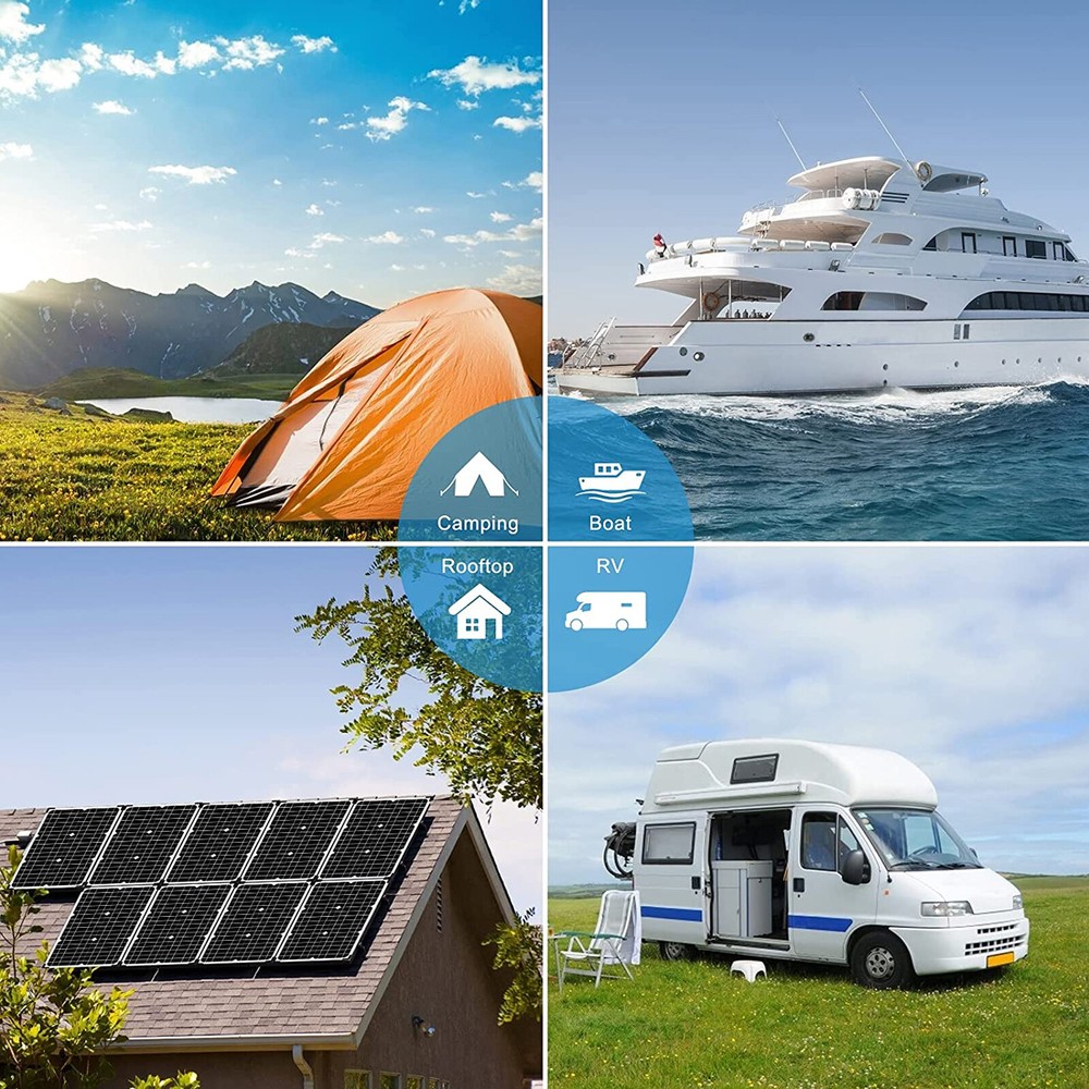 200 Watts Solar Panel Kit 12V 100A Battery Charger with Controller Caravan Boat