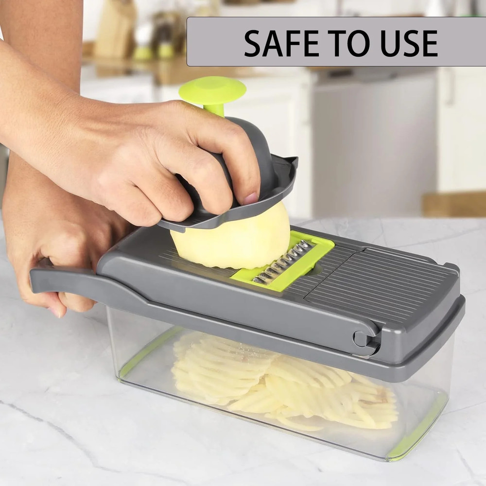 17-in-1 Vegetable Chopper - Multi-Function Kitchen Gadget with Container