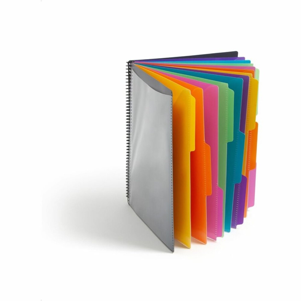 Project Organizer, 24 Pockets, Grey with Assorted Bright Tabs, Tear Resistant...