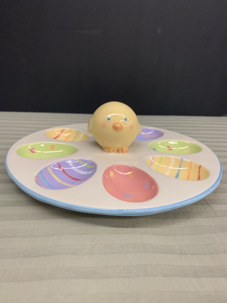 Blossoms & Blooms Easter Deviled Egg Tray 3D 8 Eggs