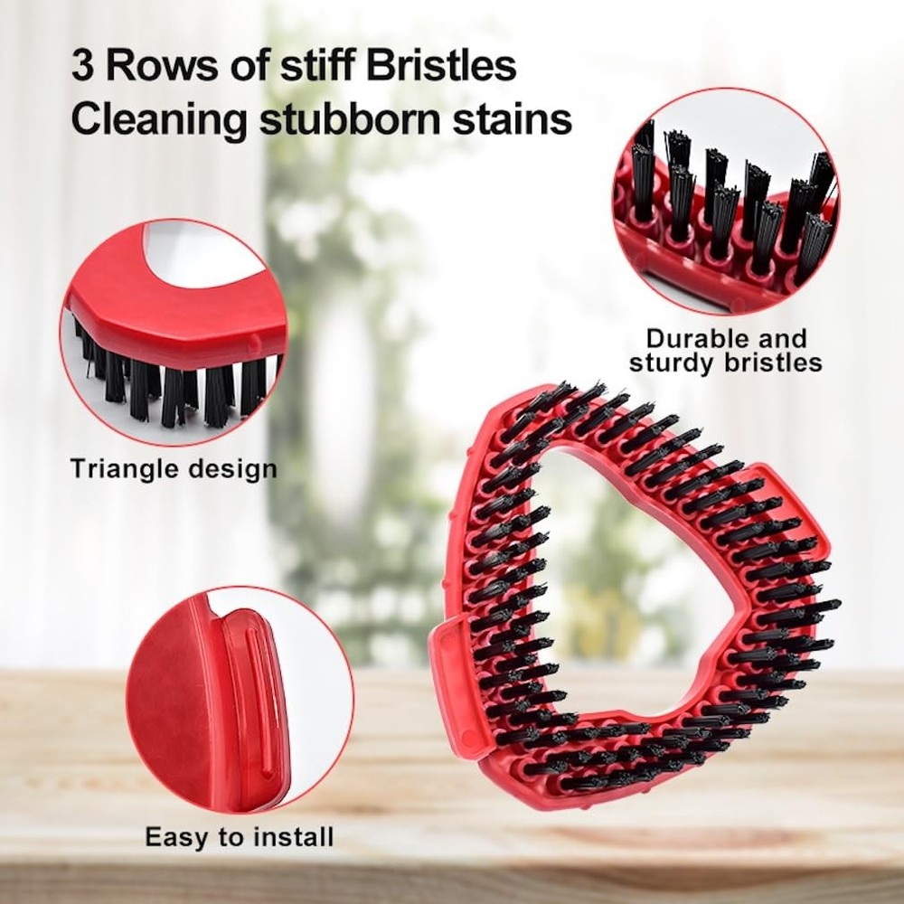 Ocedar Mop Replacement Heads, 2 Pack, Spin System Brush, Kitchen Tool, Red