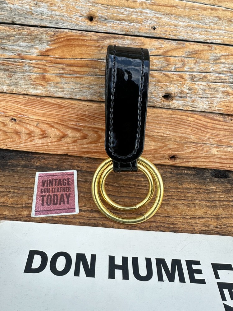 Don Hume Black Clarino Gloss Baton Ring Holder 1 1/2" 2" Diameter Brass