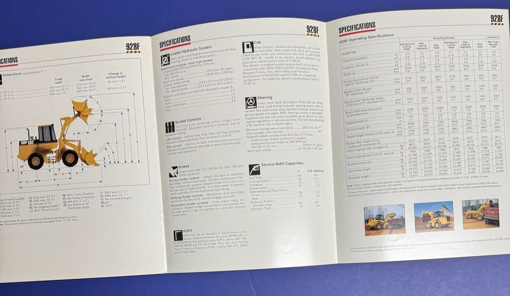 CATERPILLAR BROCHURE 928F Wheel Loader