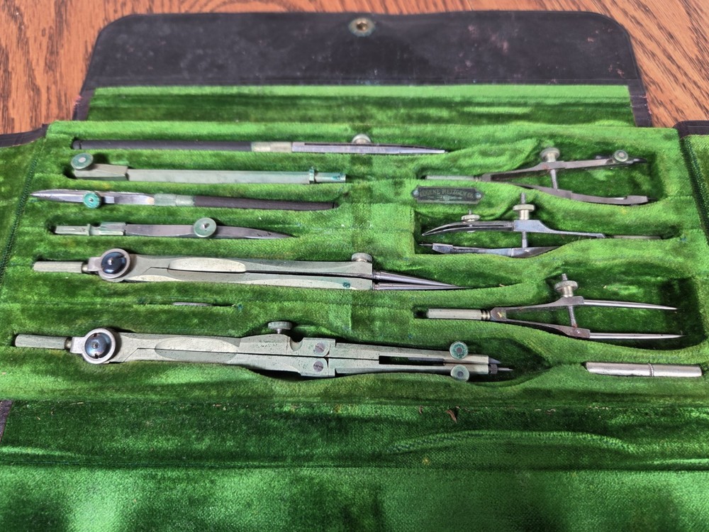 Dietzgen Vintage Drafting Tool Set With Case
