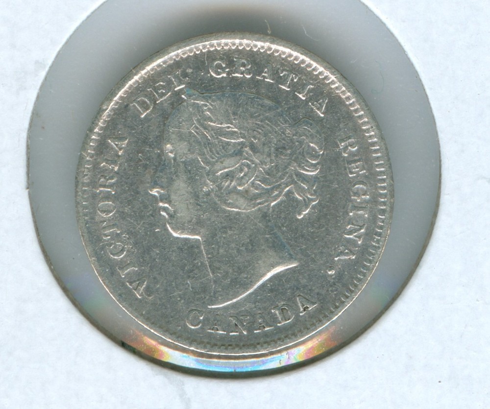 CANADA 1885 FIVE CENT SILVER --VERY FINE