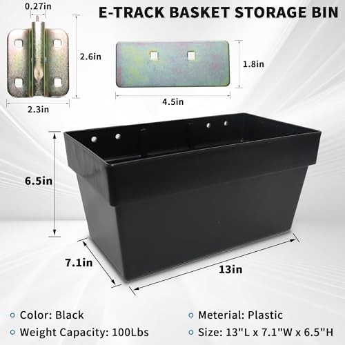 E-Track Storage Bin for E-Track System E Track Accessories Storage Box 4 Pack