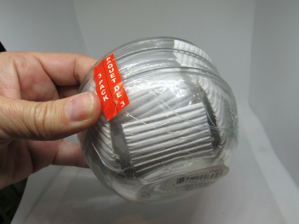 Set Of 3 Small Round Glass Stackable Prep Dip Bowls 4"