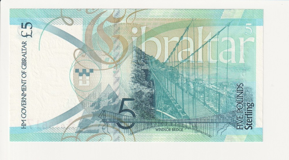2020 Gibraltar 5 Five Pound Banknote - P 42 - UNC # 32909