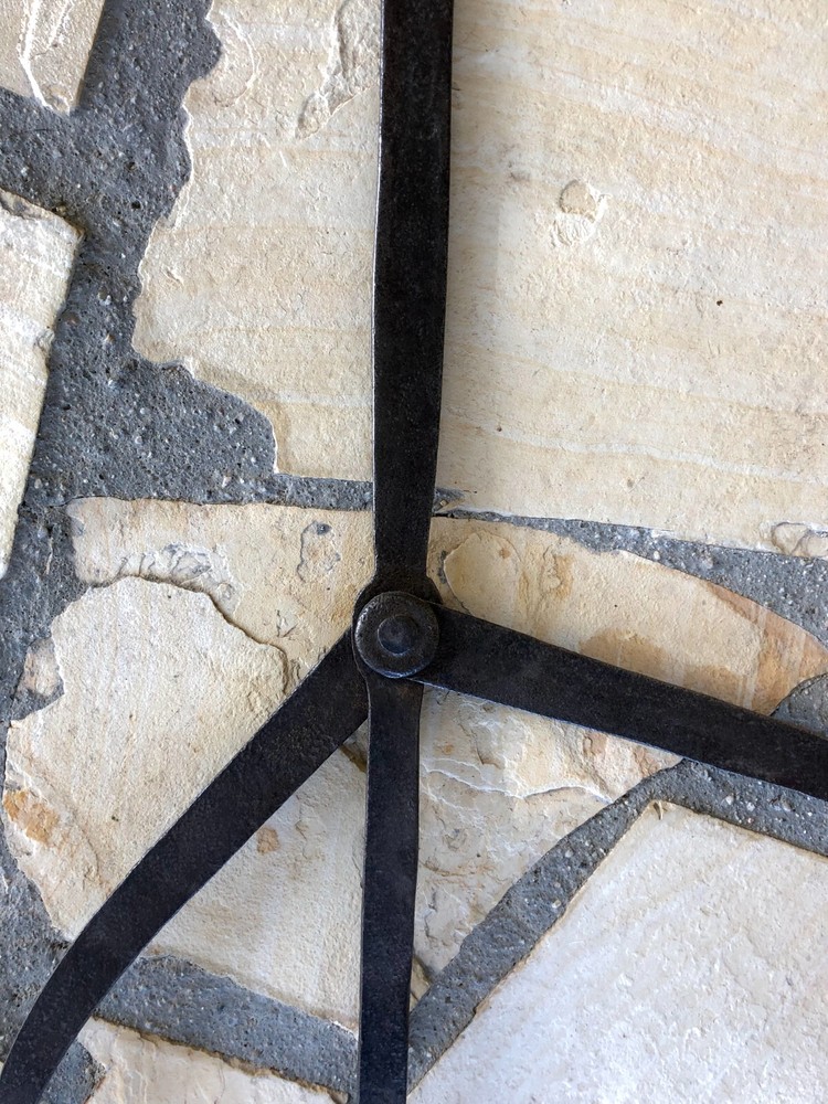 Primitive, Hand Forged Iron, Double Calipers — Blacksmith's Wheelwright Tool