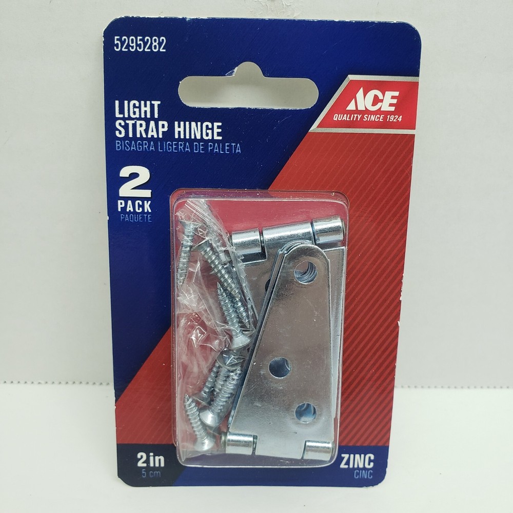 ACE  Light Strap Hinge   ZINC  2 Pack   2"  #5295282