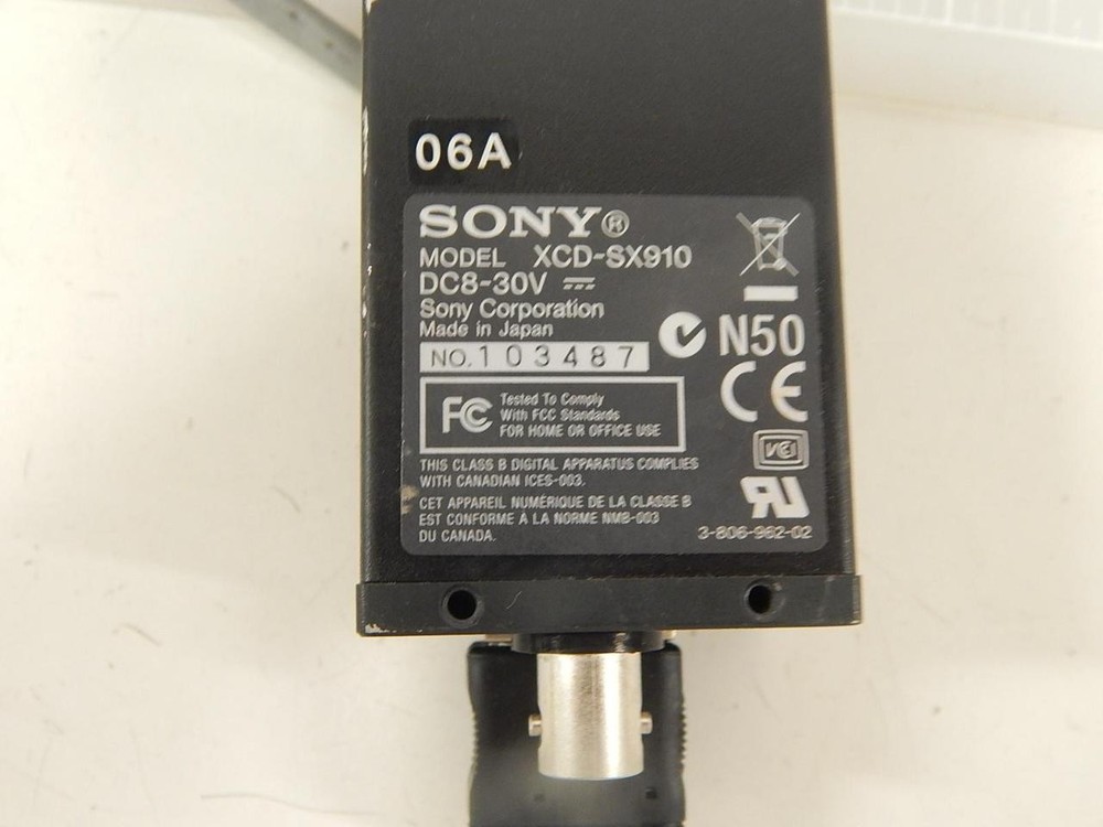 SONY XCD-SX910 CCD MONOCHROME CAMERA ASSEMBLY T70668