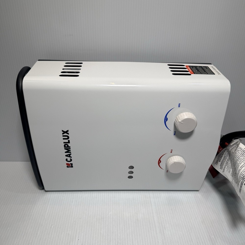 Camplux Model AY132 Outdoor Portable Tankless Water Heater 28000 BTU/hr - White