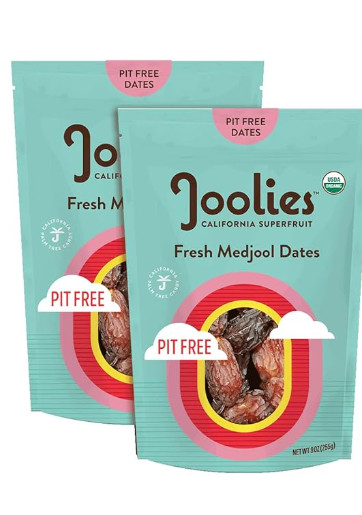 Joolies Organic Pit Free Medjool Dates-Pack of 2
