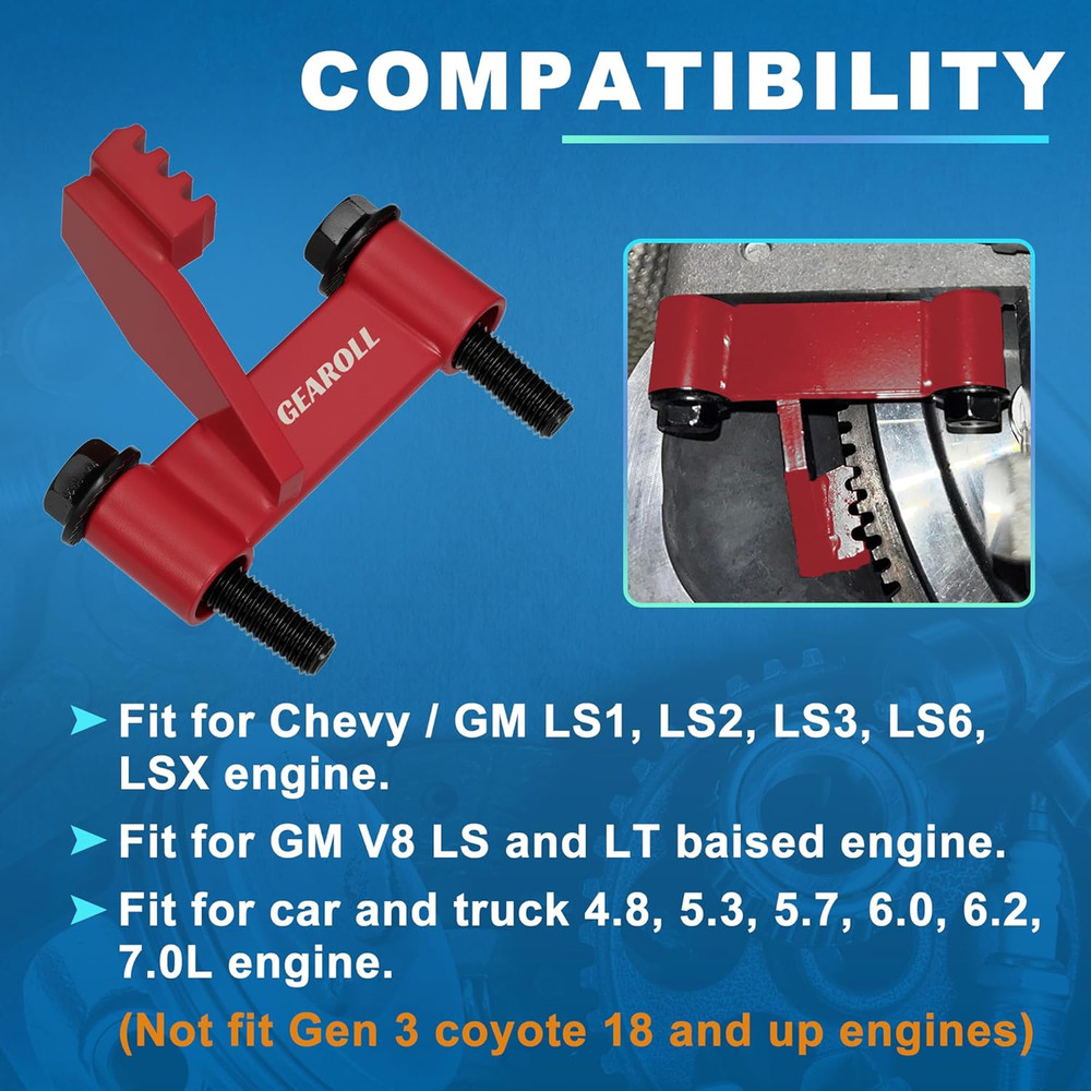 LS Flywheel Locking Tool, Flywheel Holding Tool Kit Compatible with Engine Chevy