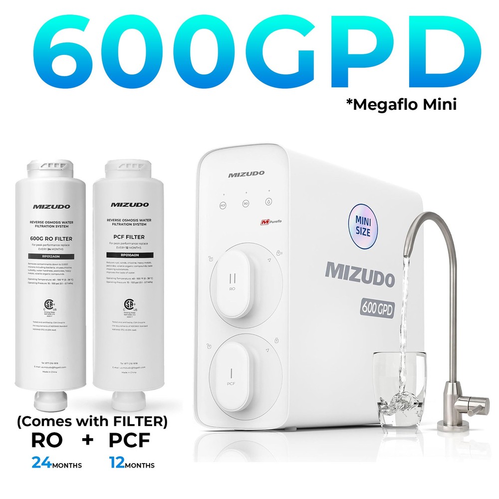 600 GPD RO Water Filtration System,8-Stage Tankless, NEW, Come with 2 Filters