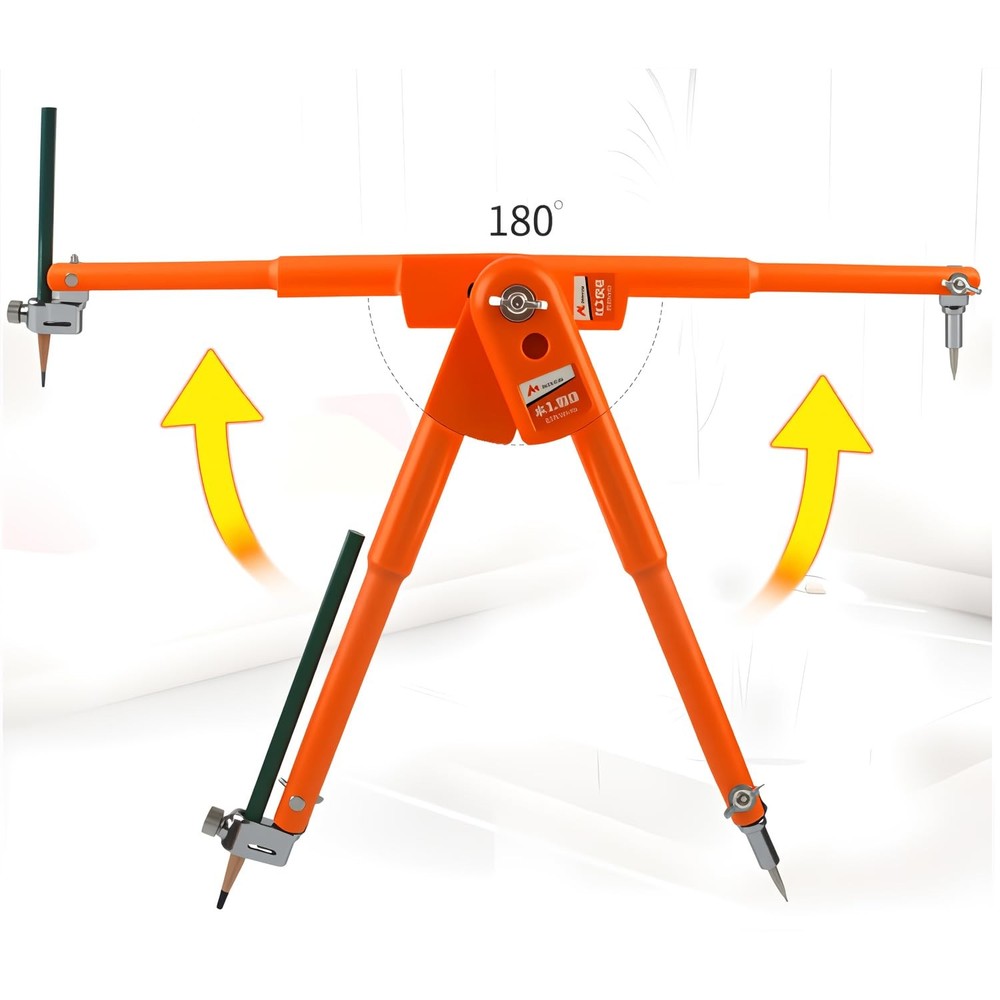 Professional Woodworking Compass with Pencil for Marking, Circle Maker Scriber