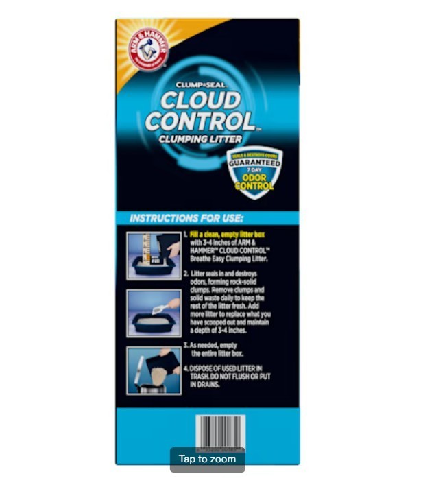 4 Pack Arm & Hammer Clump & Seal Cloud Control Multi-Cat Clumping Litter, 28 lbs