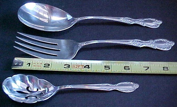 Rogers Serving Spoon Meat Fork Scalloped Slotted Spoon