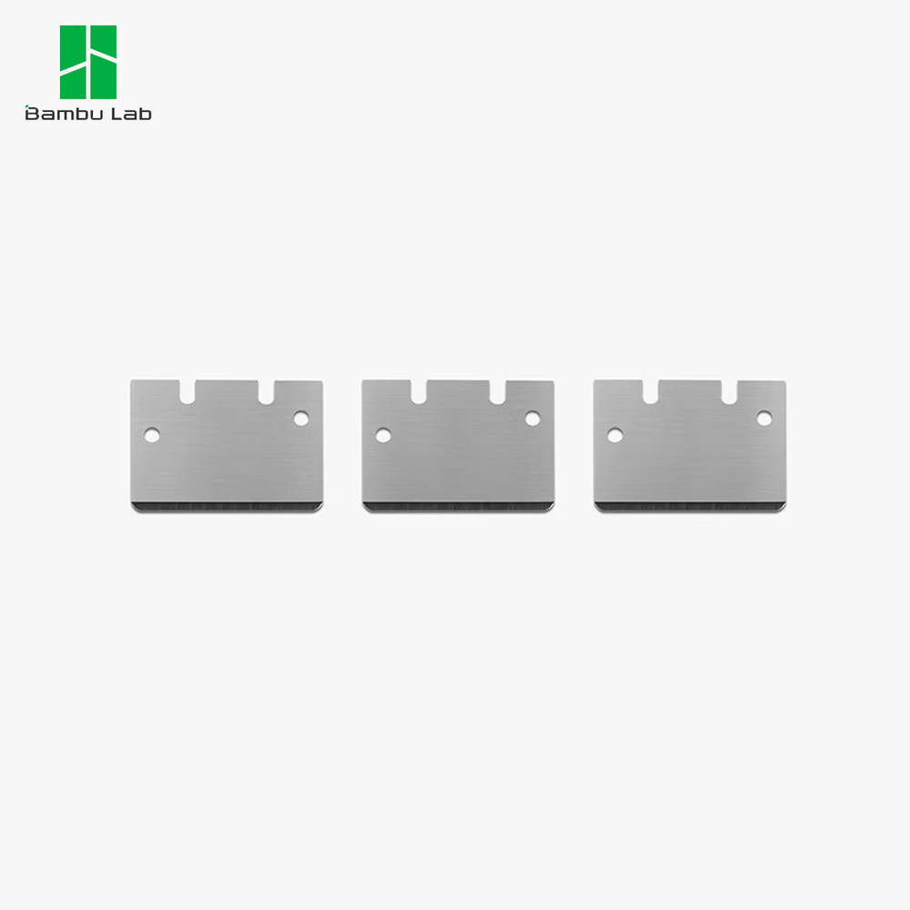 Original Bambu Lab 3D Printer Accessory - Hotbed Scraper Blades (Silver) * 3 Pcs