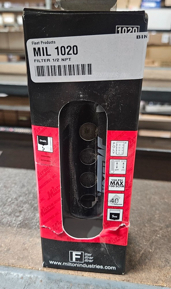 Milton 1020   1/2" NPT Polycarbonate Micro Filter (MIL)