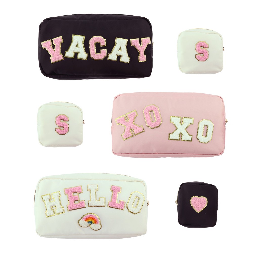 (2 pack Small Zippered Craft Storage Bag Black