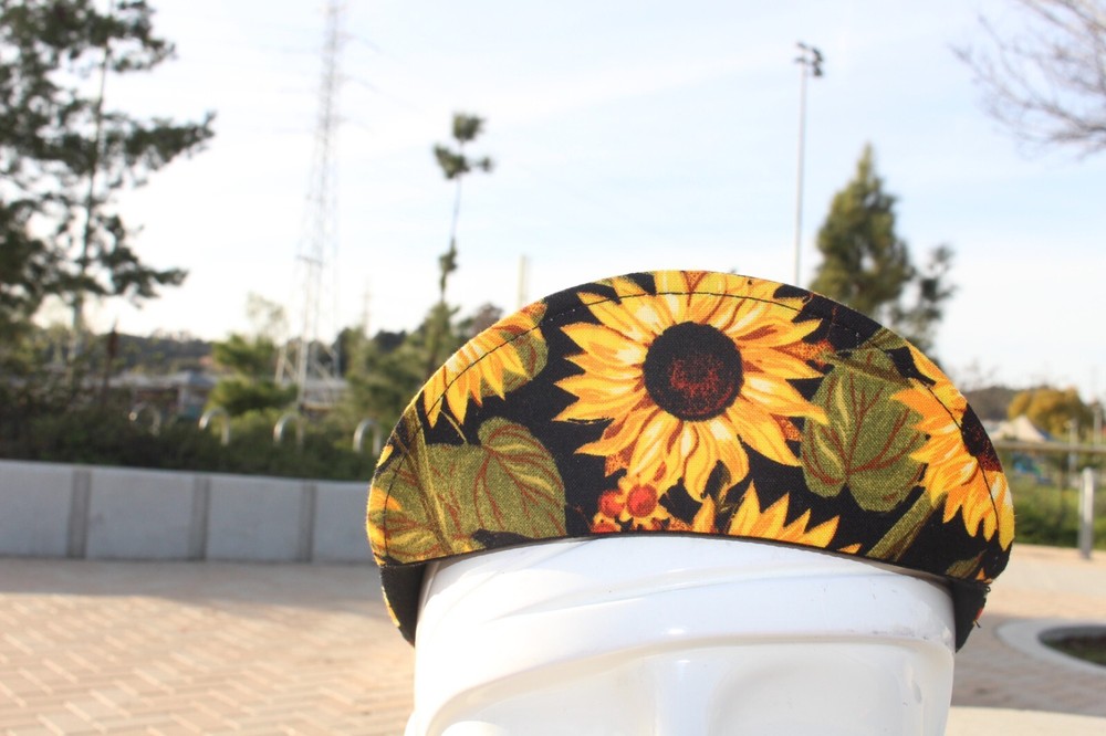 SUNFLOWER CYCLING CAP 4 PANEL handmade in USA