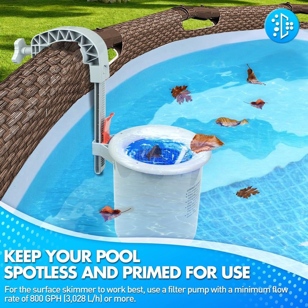 Efficient Automatic Pool Skimmer - Keep Your Above Ground Pool Sparkling Clear