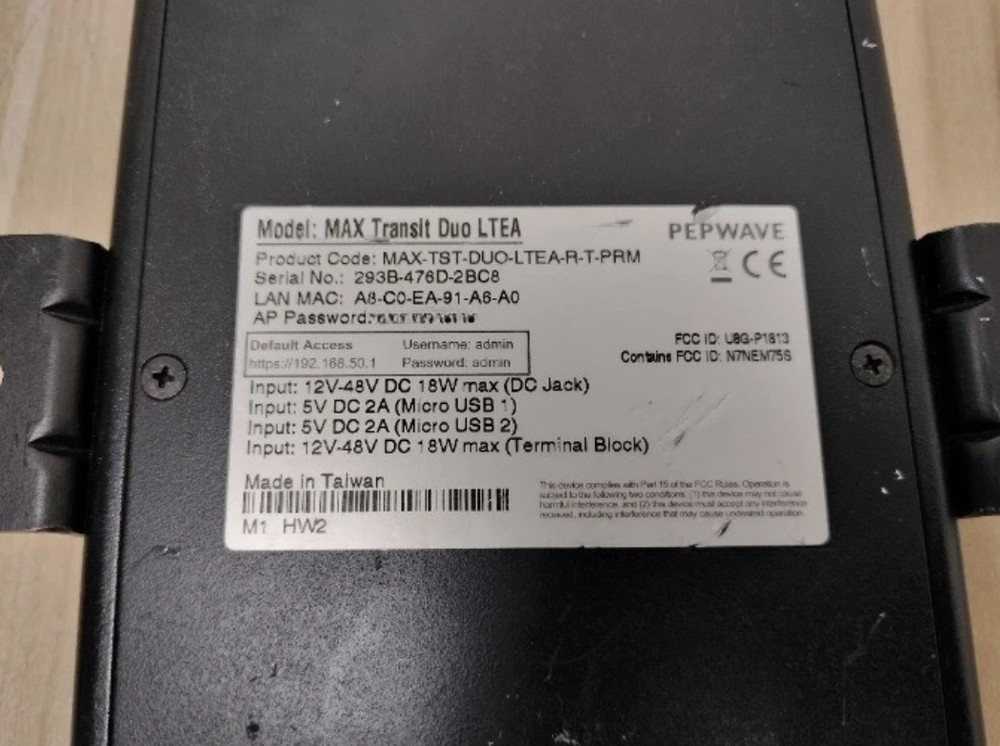 PEPWAVE MAX Transit Duo LTEA w/ ADAPTER