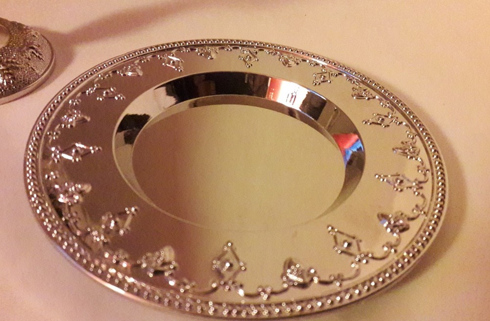 Studio Silver, Silver Plated Kiddush Cup and Saucer