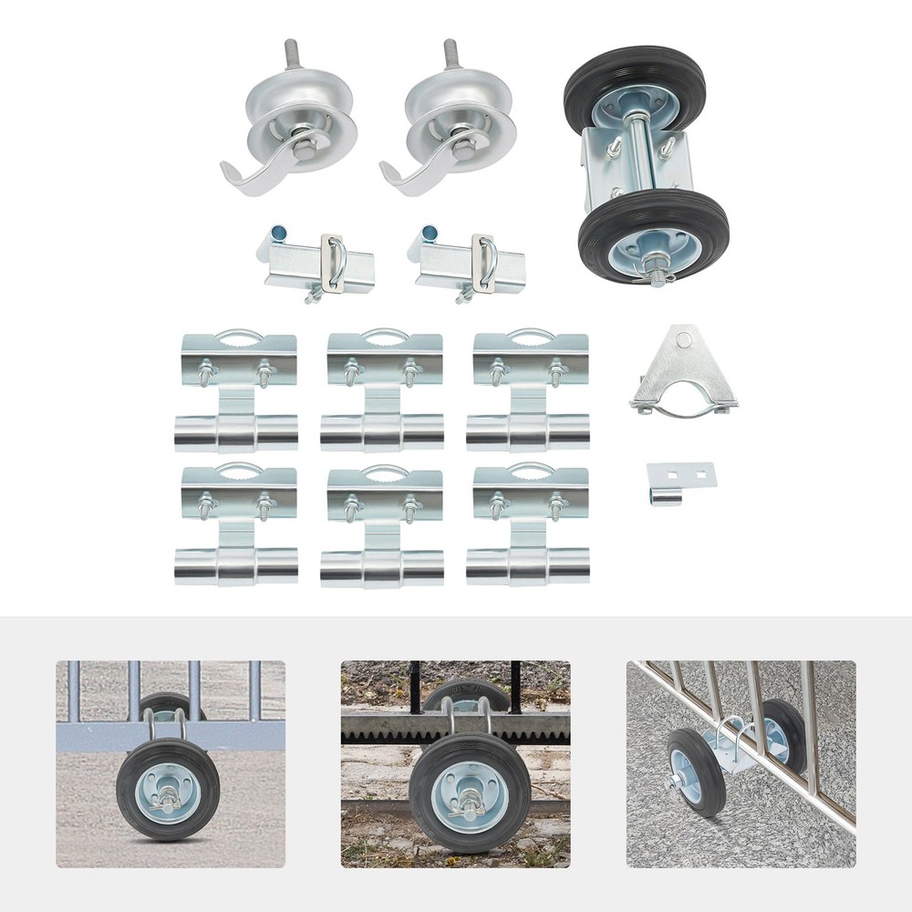 Max 600 lbs Sliding Door Hardware Kit Heavy Duty Sliding Gate Roller Wheels