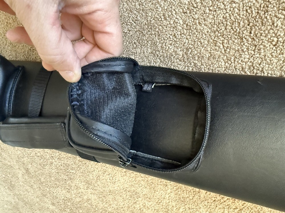Action Billiard Pool Cue Case Black Excellent Condition All Black