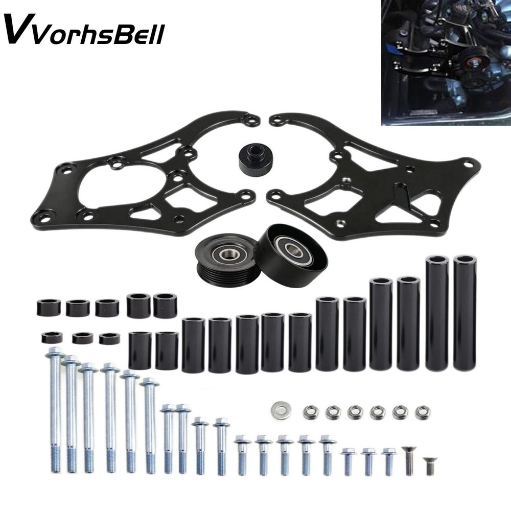 A/C Conditioner Compressor Bracket for Sanden 508 LSX LS1 LS2 LS3 LS6 LS BLACK