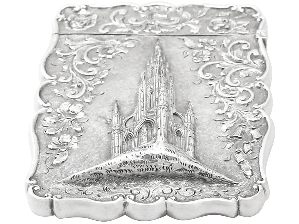 Antique Victorian Sterling Silver Card Case