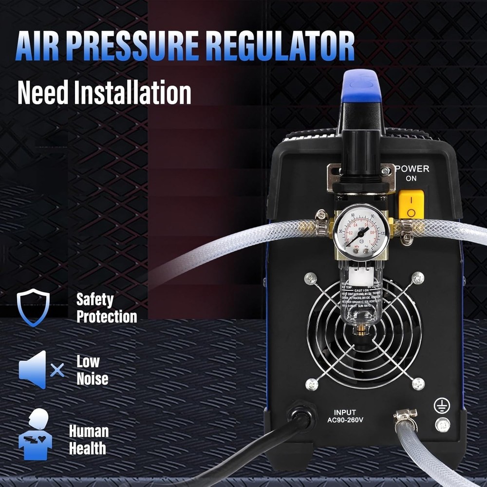 Upgraded 55A Plasma Cutter with Air Compressor Compatibility=