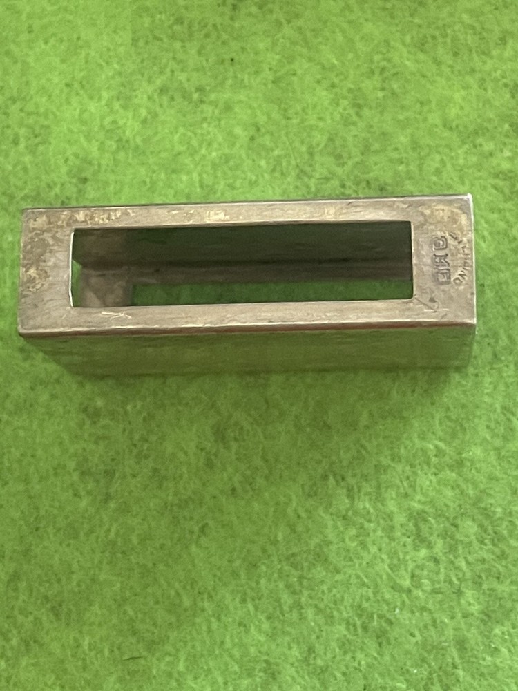 VINTAGE STERLING SILVER MATCH BOX CASE HOLDER MONOGRAMED BRITISH HALLMARKS