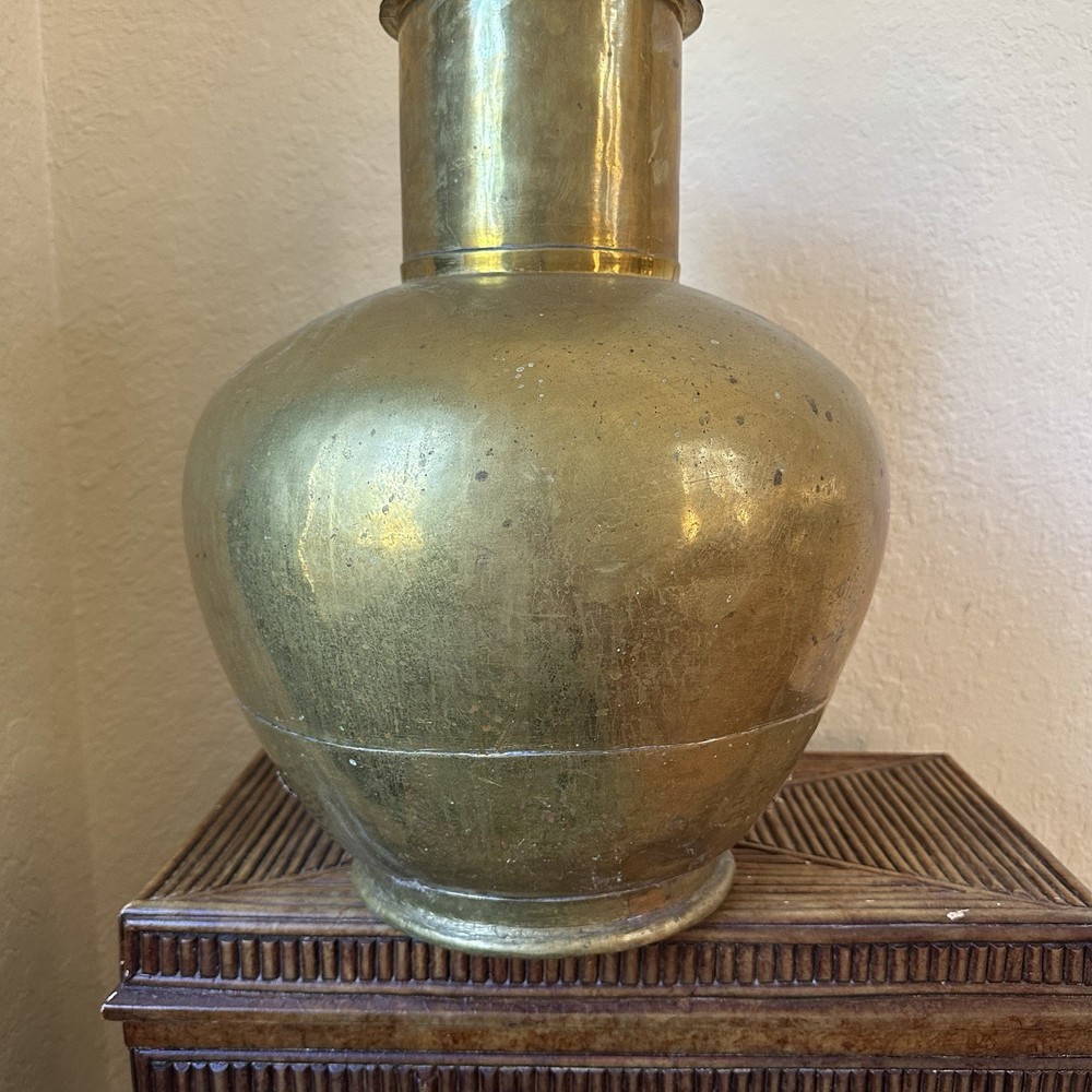 Antique Solid Brass Large 22” Milk Jug