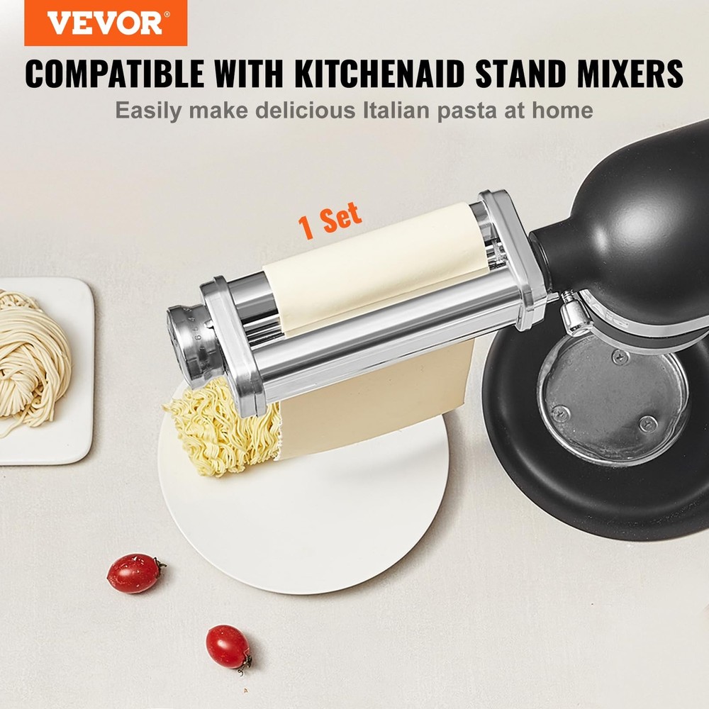 KitchenAid Pasta Maker Attachment Silver Adjustable Thickness 5.51 Inch Width